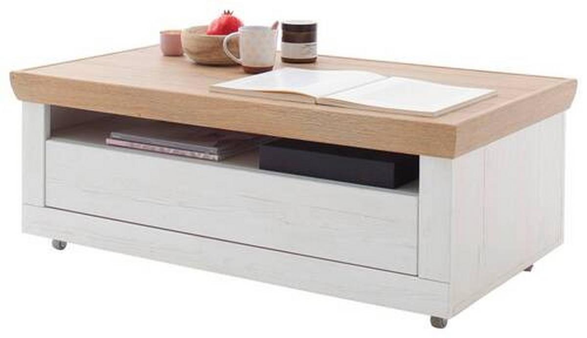 Couchtisch Madrid Eiche-/Pinienfarben - Eichefarben/Pinienfarben, Design, Holzwerkstoff (115/65/44cm) - MID.YOU