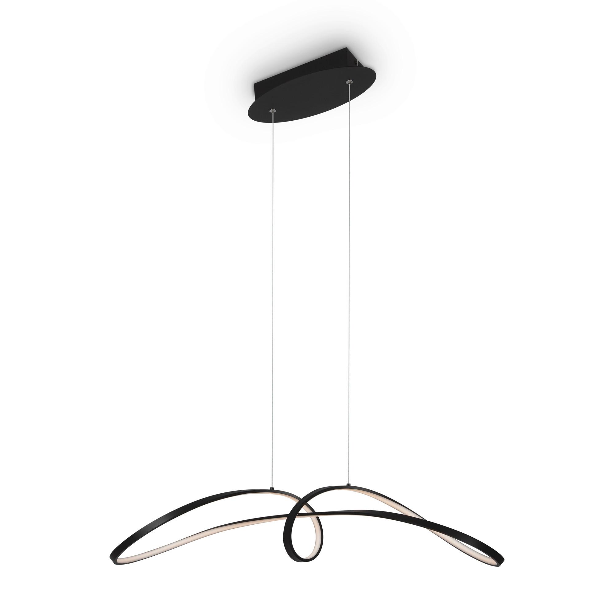 Pendelleuchte Curve - Schwarz, Trend, Metall (93/23/29cm) - MAYTONI
