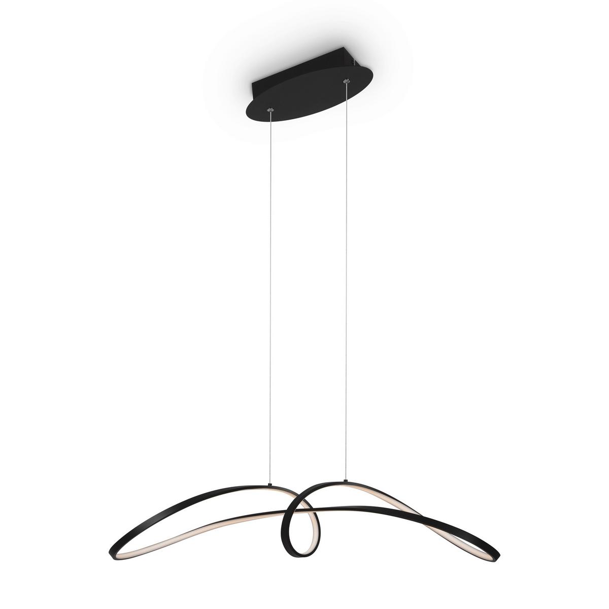 Pendelleuchte Curve - Schwarz, Trend, Metall (93/23/29cm) - MAYTONI