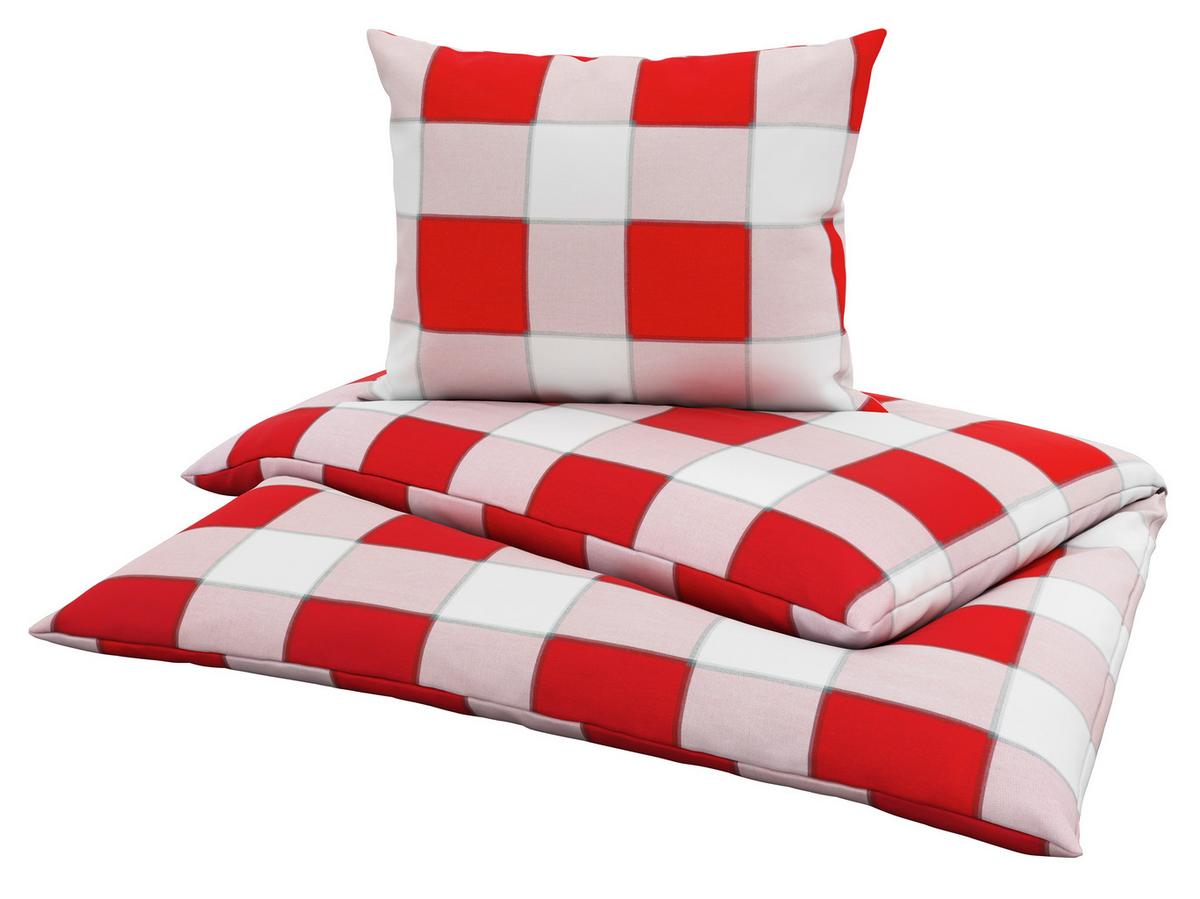 Bettwäsche Trelleborg - Rot, MODERN, Textil - Luca Bessoni