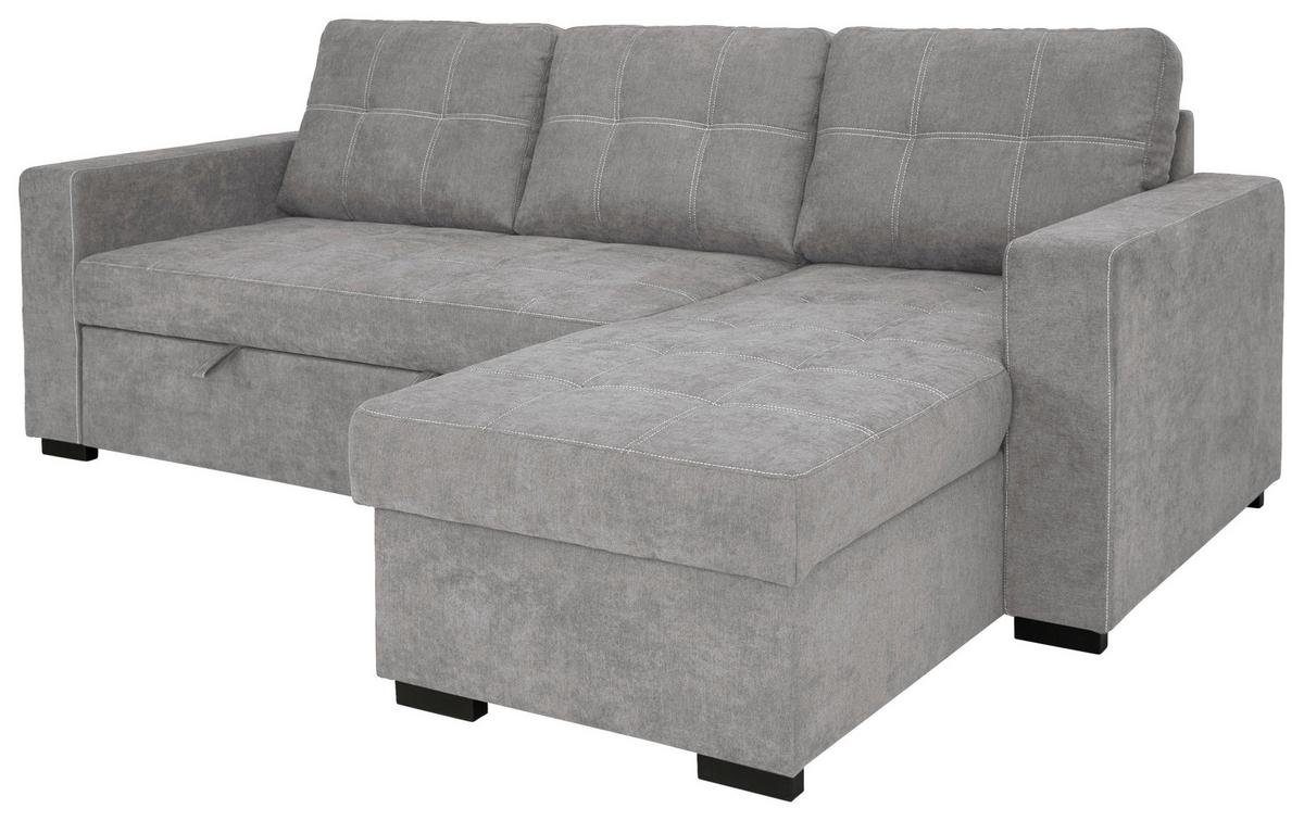 Sedací souprava TURIN, světle šedá - černá/světle šedá, Design, kov/dřevo (239/87/160cm)