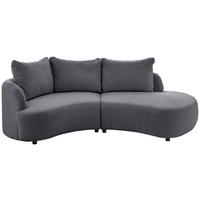 Ecksofa Doppo, Anthrazit S: 139x250 cm - Anthrazit/Schwarz, MODERN, Textil (139/250cm) - Livetastic