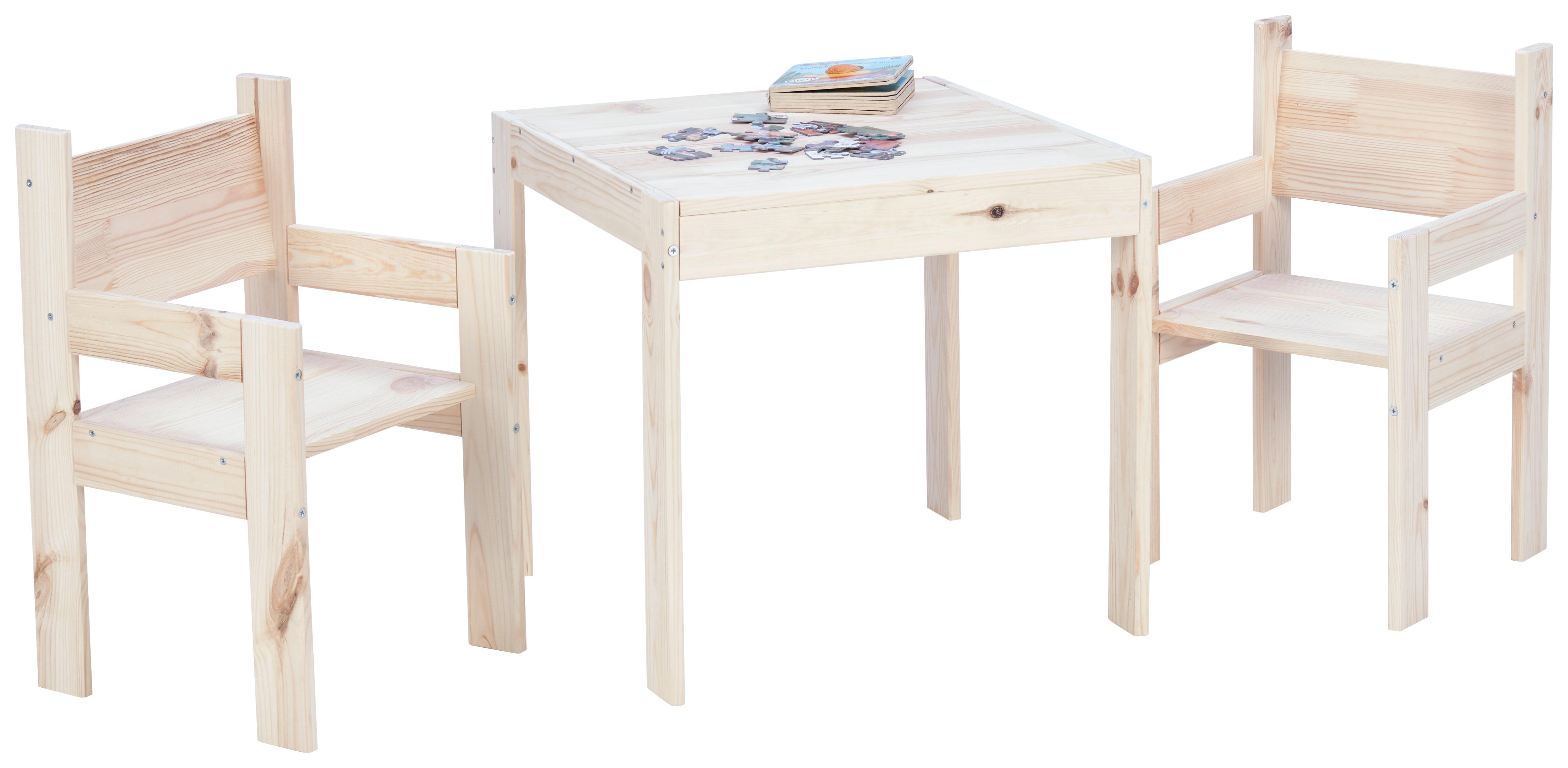 Kindersitzgruppe Moa Natur Kiefer LxBxH: 60x52x6,5 cm - Naturfarben, Basics, Holz (60/52/6,5cm) - Livetastic