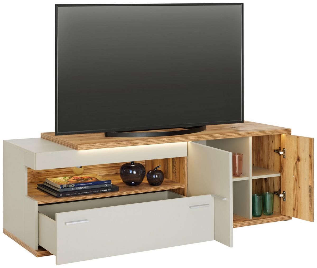 Tv-lowboard Ambiente B:163,6cm Alpine Lodge Dekor/kieselgrau - MODERN, Holzwerkstoff (163,6/56,6/53,6cm)