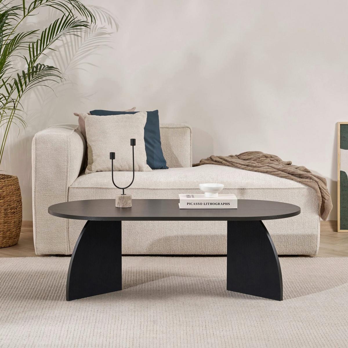 COUCHTISCH Schwarz B: 120cm - Schwarz, MODERN, Holzwerkstoff (120/40/60cm)