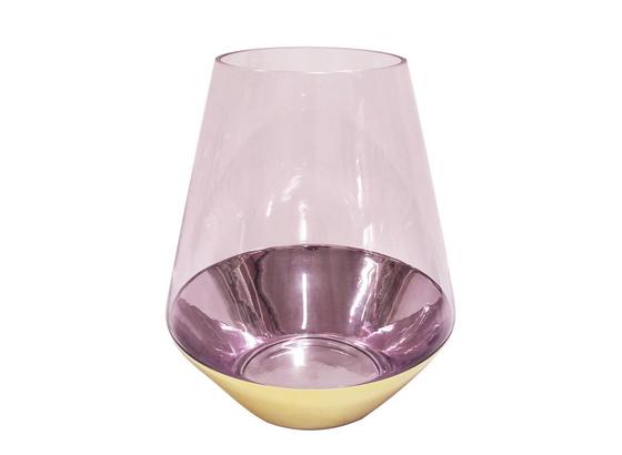 Windlicht Alfia - Pink/Goldfarben, MODERN, Glas (21,5/26cm) - Luca Bessoni Windlicht Alfia - Pink/Goldfarben, MODERN, Glas (21,5/26cm) - Luca Bessoni