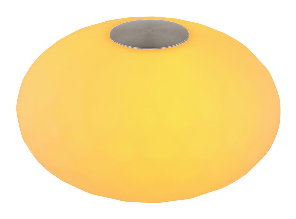 Akku-tischleuchte 28068 Leala - Edelstahlfarben/Weiß, KONVENTIONELL, Kunststoff/Metall (20/11,7cm) - Globo