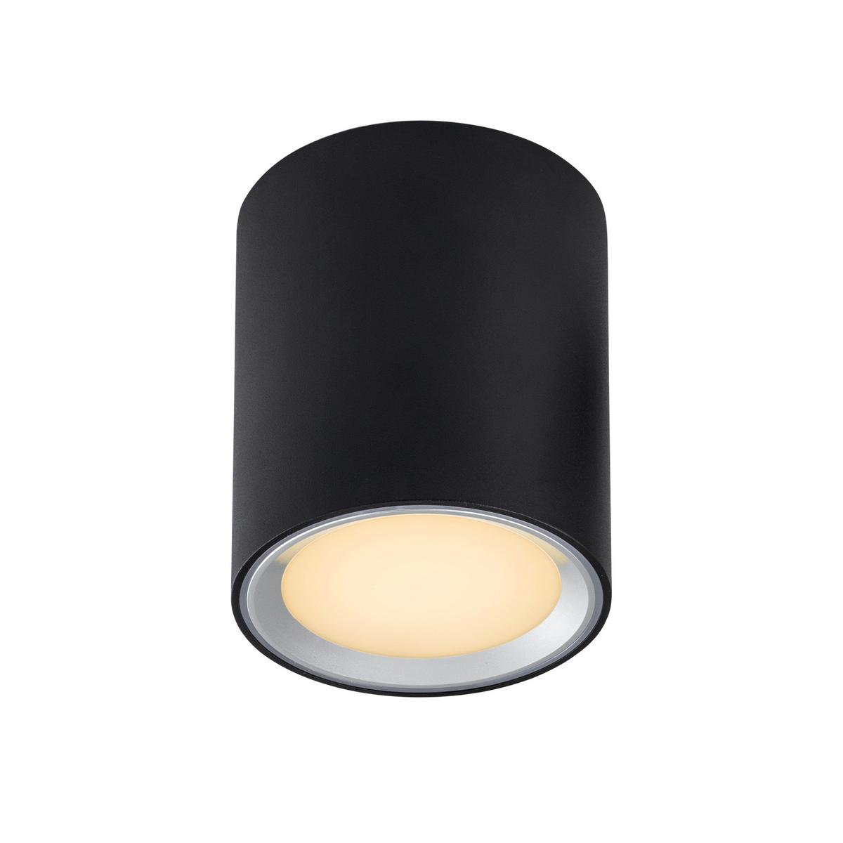 Aufbauleuchte Fallon Long Schwarz D: 10 cm - Schwarz, Basics, Metall (10/12cm) - Nordlux