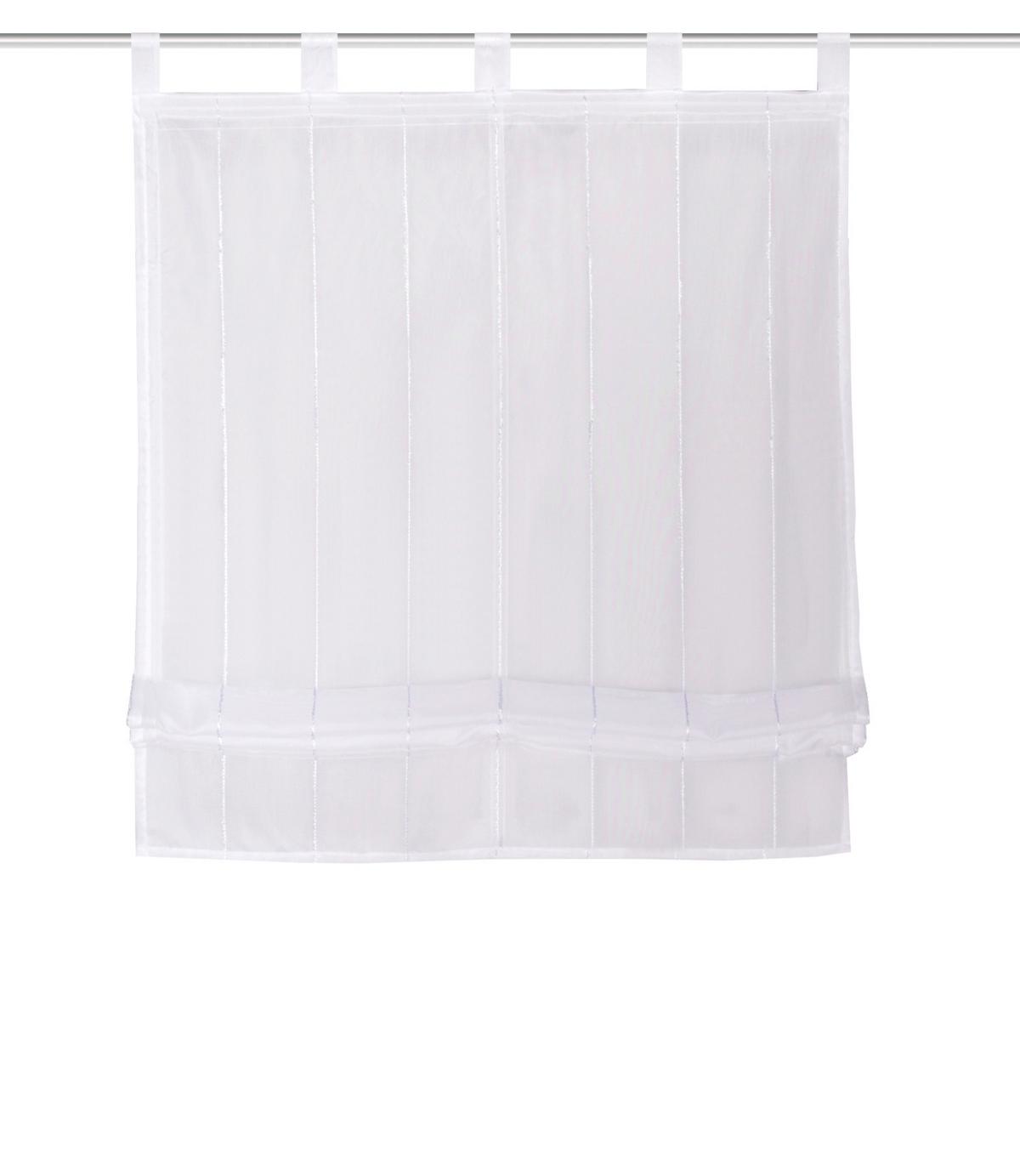 Raffrollo Ellora - Weiß, Basics, Textil (80cm)