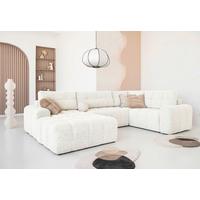 Wohnlandschaft Lulu Beige U: 184x333x213cm - Beige/Schwarz, Design, Textil (184/333/213cm) - MID.YOU