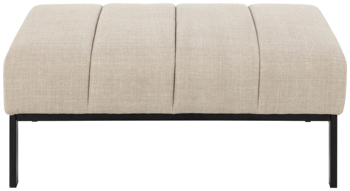 Hocker Caix 102826 - Beige/Schwarz, KONVENTIONELL, Textil (100/41/61cm) - Carryhome