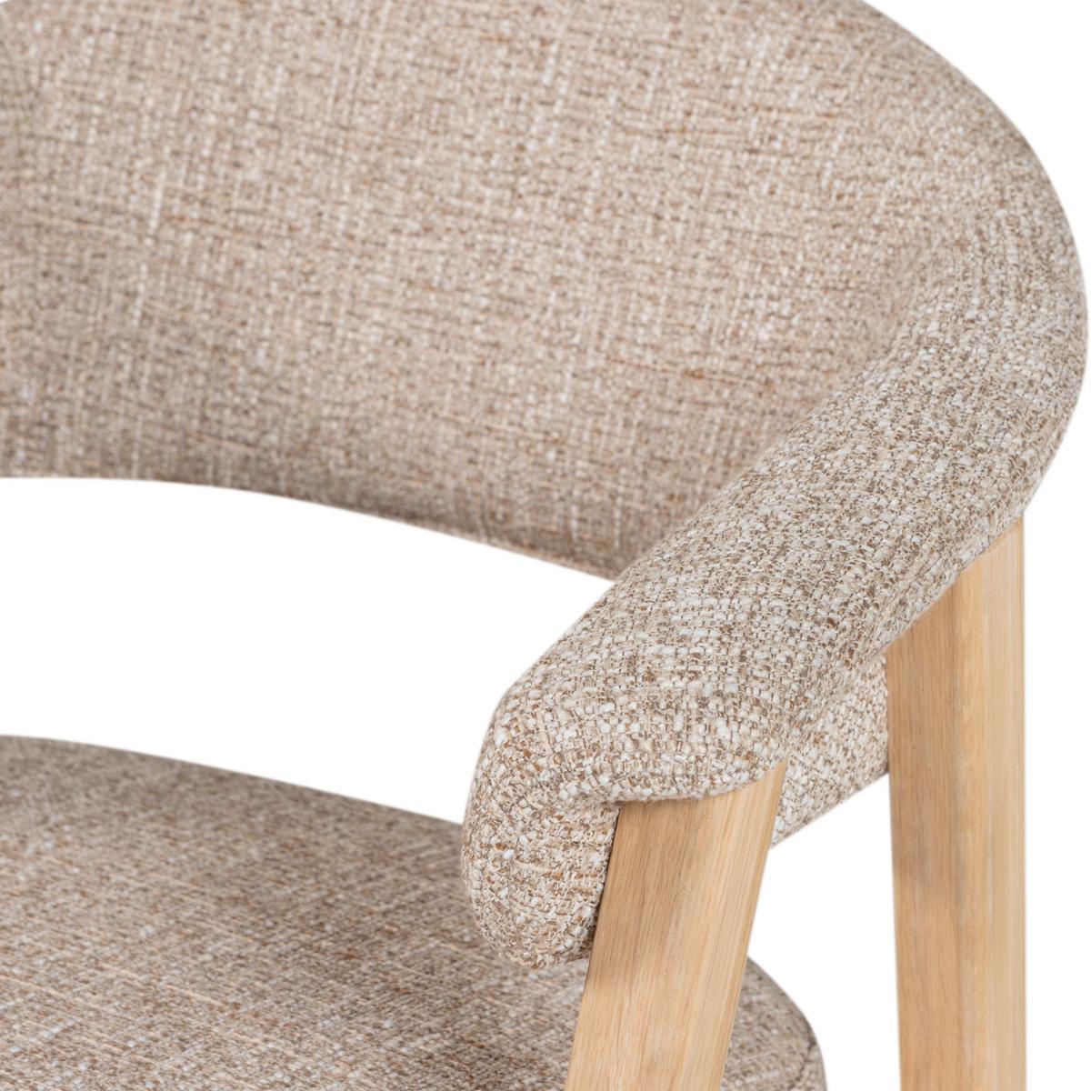 ARMLEHNSTUHL-SET Tunar Naturfarben 2-teilig - Naturfarben, MODERN, Holz/Textil (60/77/60cm) - Livetastic