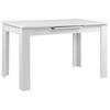 Esstisch Birmingham 80a - Weiß, MODERN, Holzwerkstoff (125-165/80/75cm) - MID.YOU