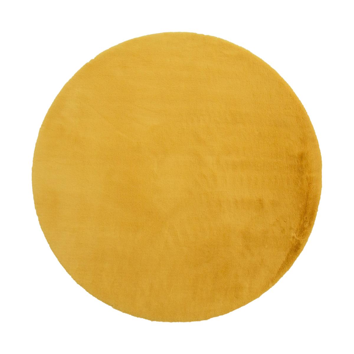 UMELÁ KOŽUŠINA CAROLINE 5 - kari žltá, Modern, textil (120cm) - Mömax
