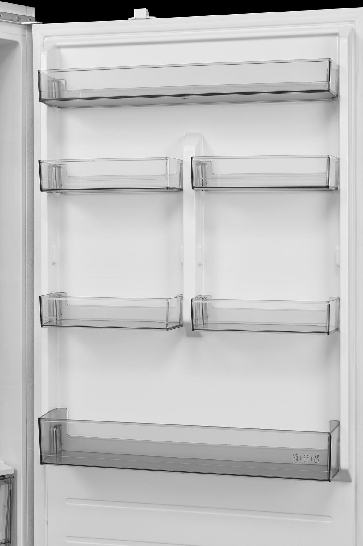 Kühl-Gefrier-Kombination Mdre554fgd01 - Weiß, Basics, Glas/Metall (69/194/55cm) - Midea