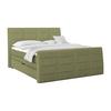 Boxspringbett Libra - Schwarz/Grün, KONVENTIONELL, Textil (180/200cm)