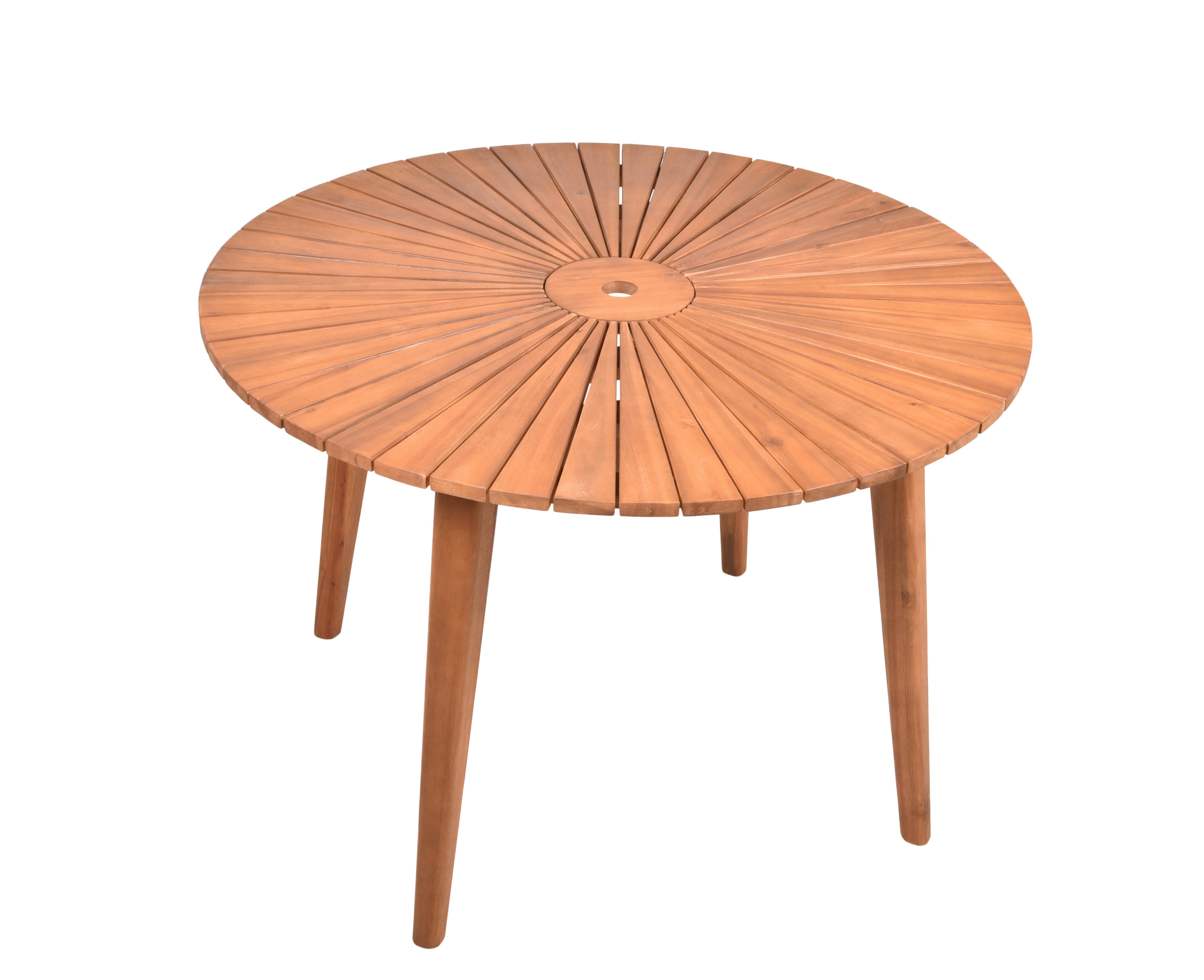 Gartentisch Fremont Akazienholz ⌀ 110 cm - Hellbraun, Basics, Holz (110/110/75cm) - Gardenson