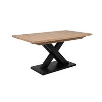 Esstisch Avant Schwarz/ Eiche Artisan L: 160-200cm - Schwarz/Eiche Artisan, Design, Holzwerkstoff (160-200/90/76cm) - P & B
