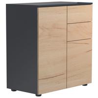 Kommode Dalrosa Anthrazit/Honigeiche Dekor - Honigeiche/Anthrazit, MODERN, Holzwerkstoff (70/77/39cm) - MID.YOU