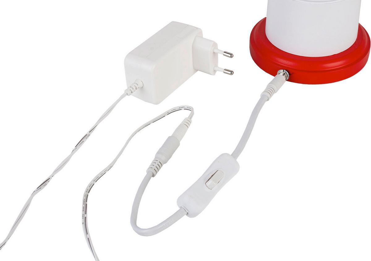 Kindertischleuchte 4113024 Leuchtturm - Rot/Weiß, Basics, Holz/Kunststoff (12,5/31cm)