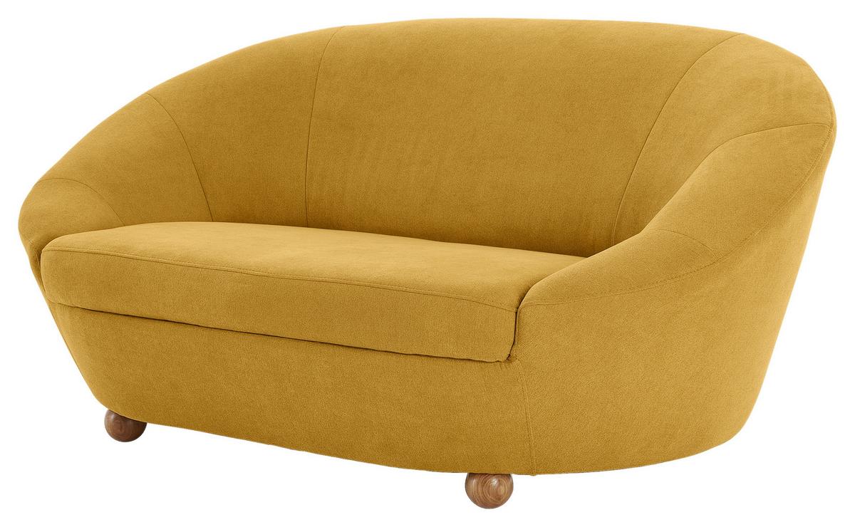 2-sitzer-sofa Looks Iv Gelb - Eichefarben/Gelb, Design, Textil (178/82/114cm) - LOOKS by W.Joop