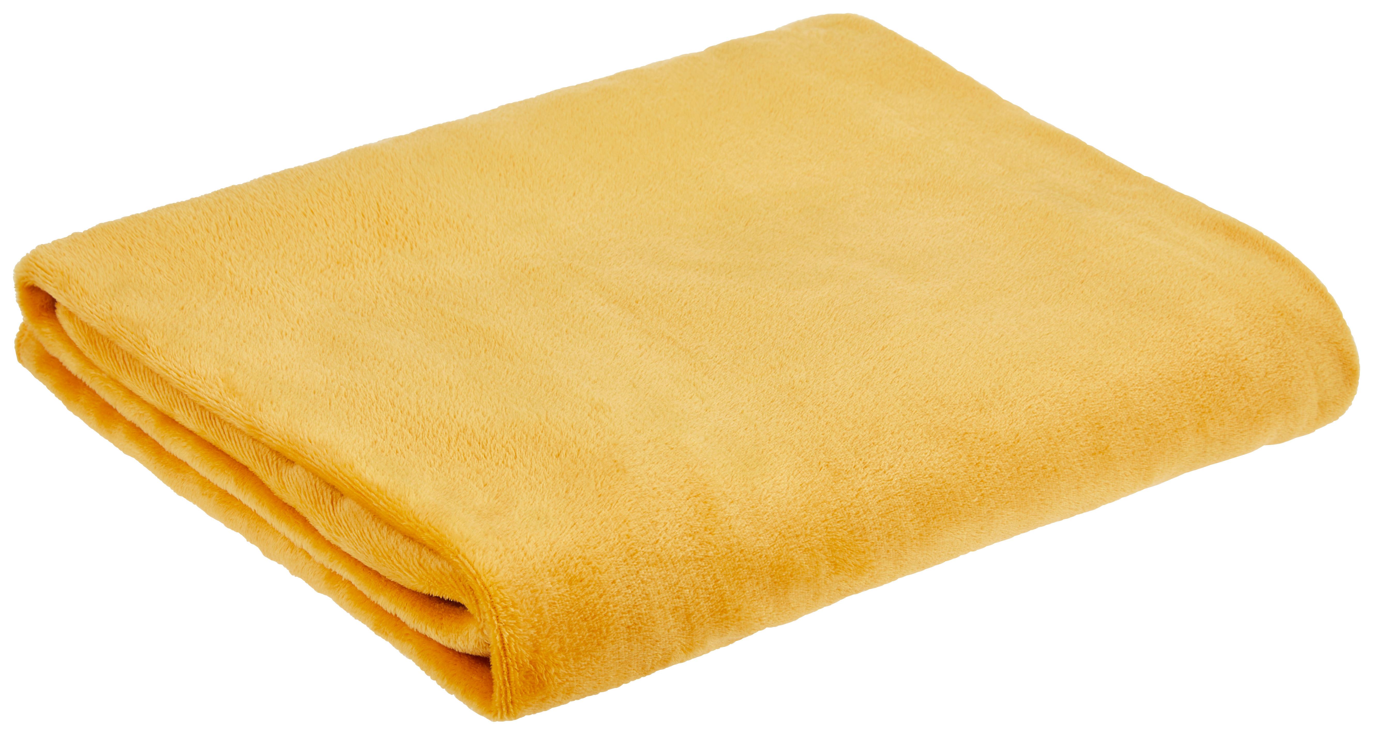 Kuscheldecke Marlies Hellgrau 220x240 cm - Senfgelb, MODERN, Textil (220/240cm) - Luca Bessoni