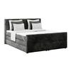Boxspringbett mit Topper und Bettkasten 160x200 cm Medino - Anthrazit, KONVENTIONELL, Holz/Holzwerkstoff (160/200cm) - Luca Bessoni