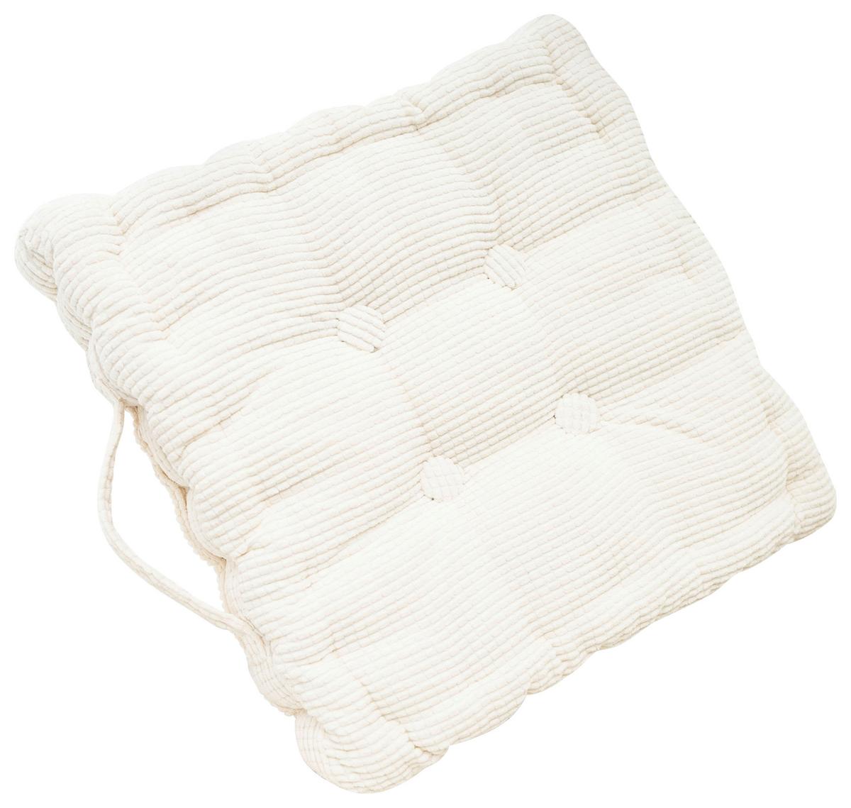 Sitzkissen Beate - Creme, MODERN, Textil (40/40/8cm) - Luca Bessoni