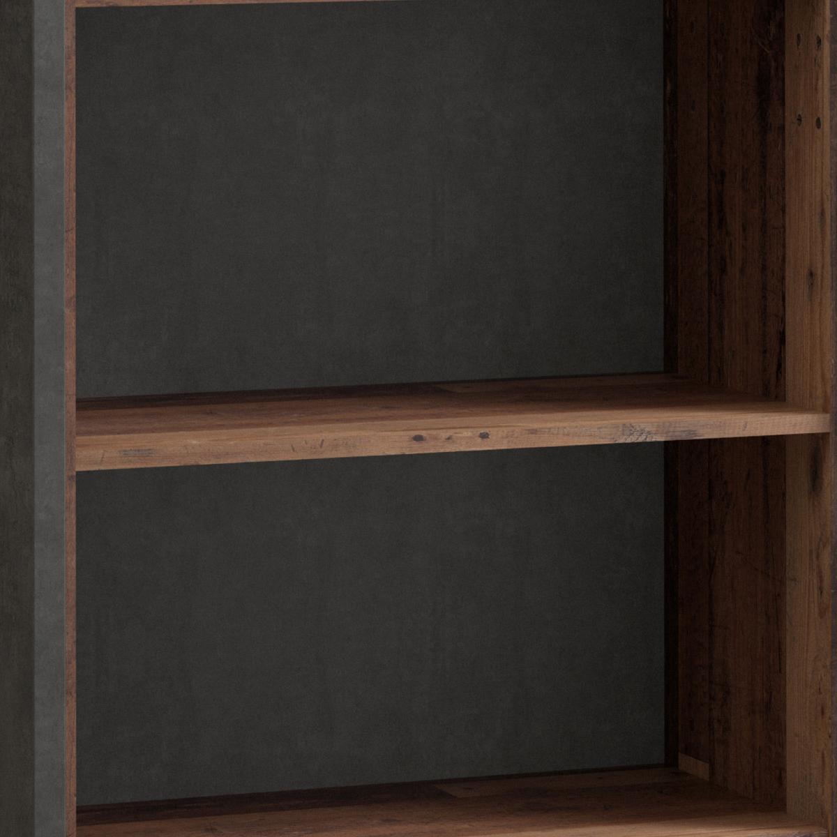 Regal Cliff B 86 cm Braun/Dunkelgrau - Dunkelgrau/Braun, Basics, Holzwerkstoff/Kunststoff (86/220,1/42cm) - MID.YOU