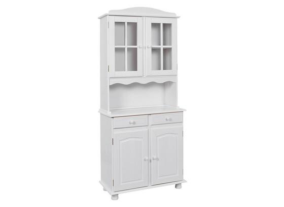 Kredenz Valencia B: 88 cm Kiefer - Weiß, LIFESTYLE, Glas/Holz (88/198/43cm) - Carryhome Kredenz Valencia B: 88 cm Kiefer - Weiß, LIFESTYLE, Glas/Holz (88/198/43cm) - Carryhome