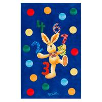 Kinderteppich Felix Der Hase Blau/bunt 80x150 Cm - Dunkelblau, Trend, Textil (80/150cm)
