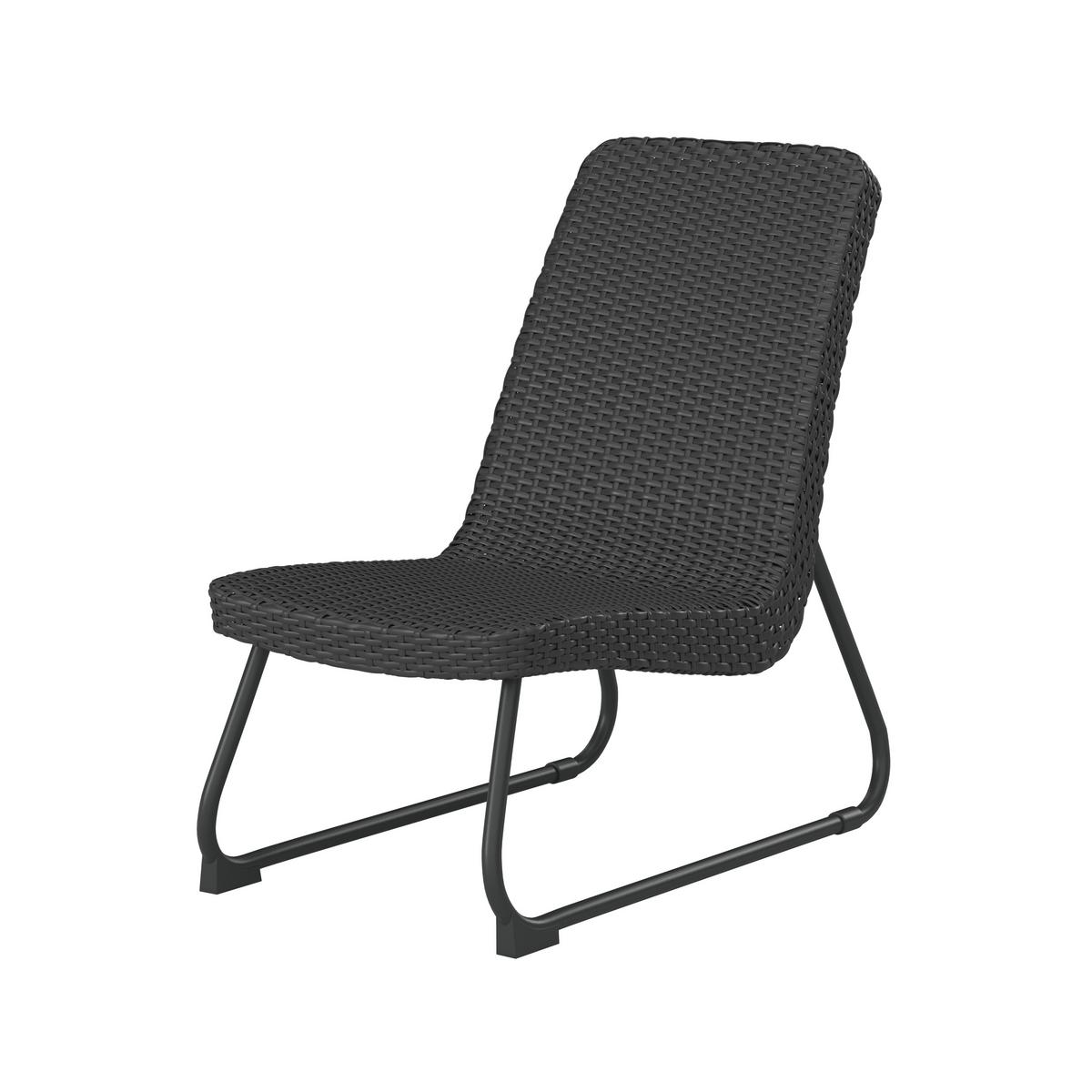 Záhradná súprava AUGUSTINA tm. sivá - tmavosivá, Modern, kov/plast - Bessagi Garden
