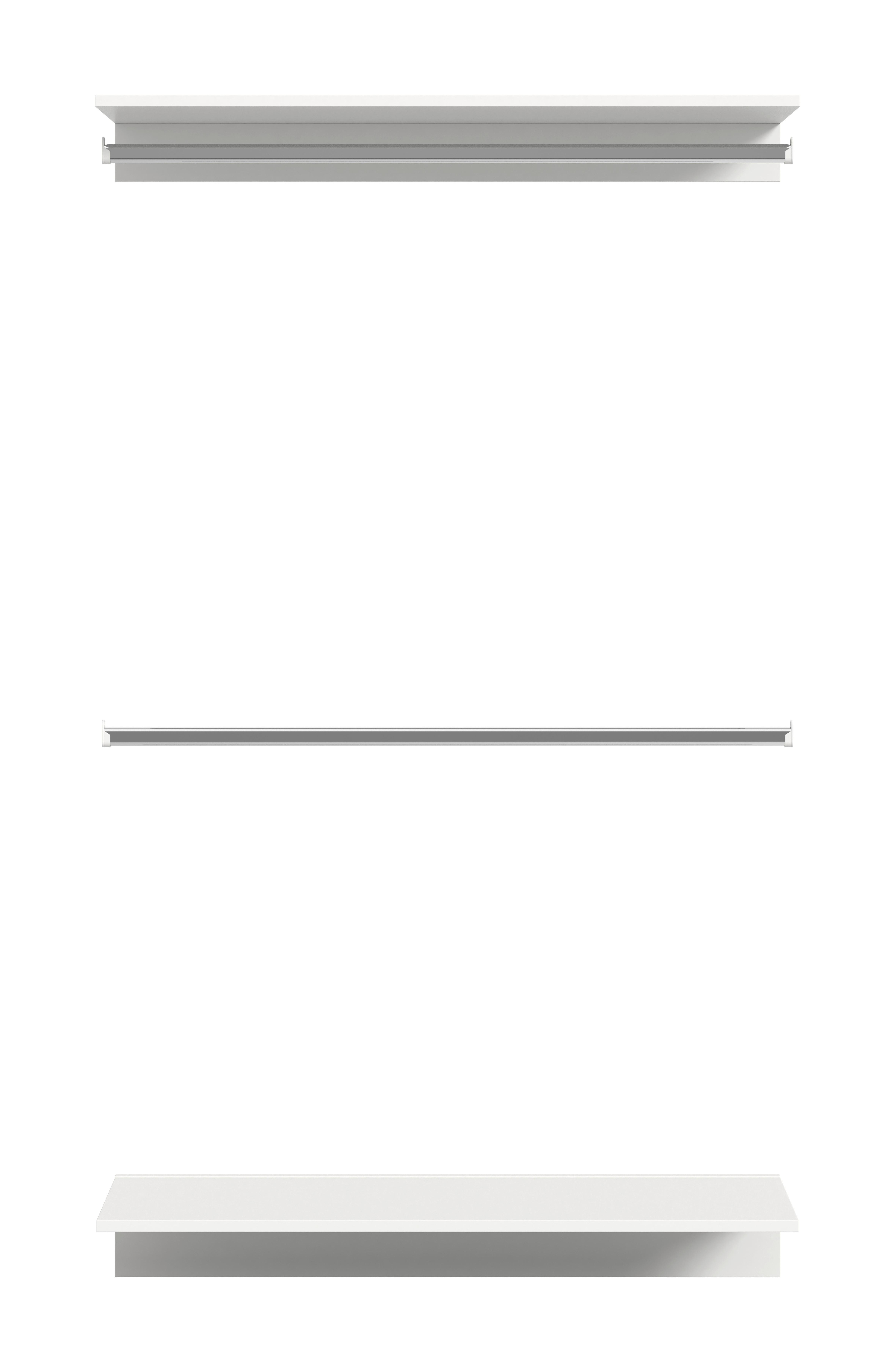 Garderobe Projekt X Weiß B: 110 Cm - Weiß Hochglanz/Weiß, Design, Holzwerkstoff (110/193/34cm) - Livetastic