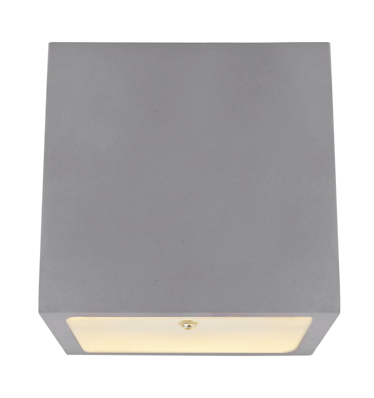 Wandleuchte 55011w4 - Grau, Design, Stein (11,5/11,5/11,5cm) - Globo