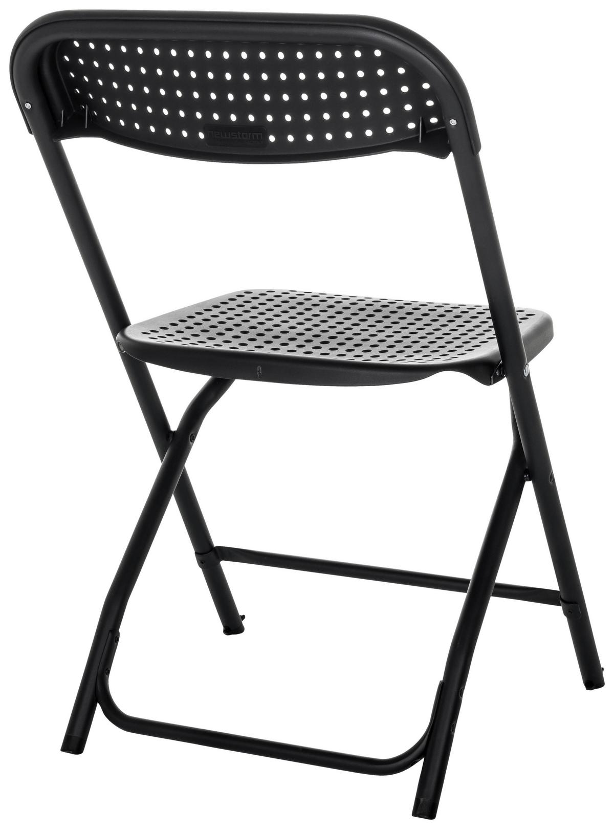 Klappstuhl Tudela Xxl Pro - Schwarz, Basics, Kunststoff (51/80/52cm) - MID.YOU