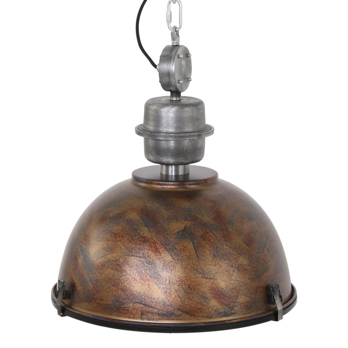 Pendelleuchte Bikkel - Braun, Trend, Glas/Metall (42/145/42cm)