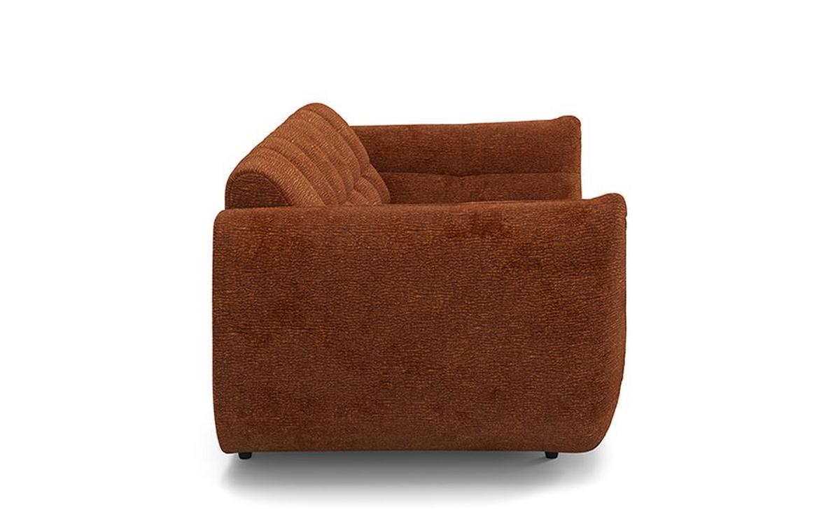 Velká pohovka PANDA, terracottová žinylka CLOUD - černá/terracotta, Trend, textil/plast (218/81/104cm)