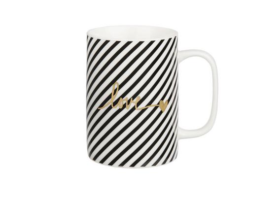Hrnček Na Kávu Gloria - čierna/biela, Moderný, keramika (7,9/10,8cm) - Mömax modern living Hrnček Na Kávu Gloria - čierna/biela, Moderný, keramika (7,9/10,8cm) - Mömax modern living