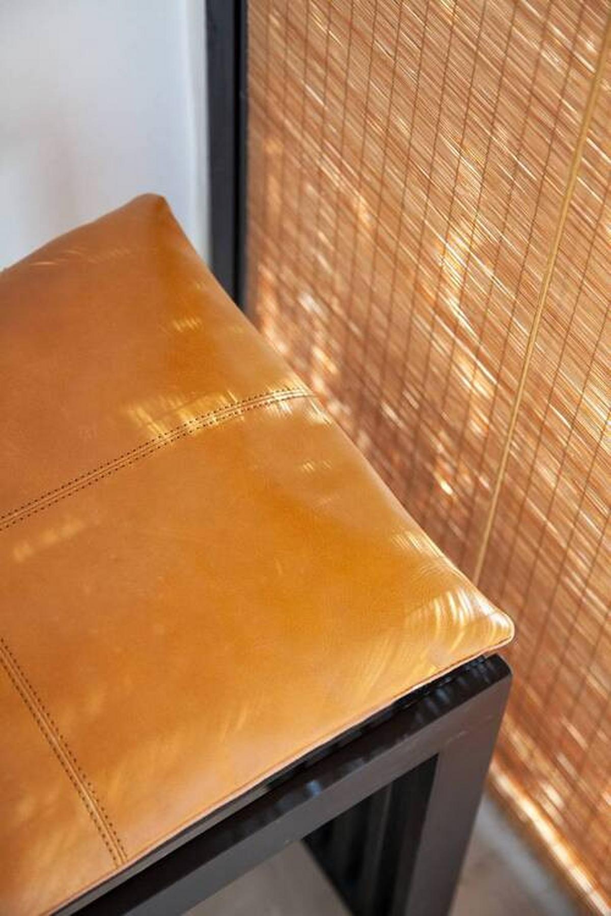 Bankauflage Lederkissen Braun B: 45 cm - Braun, Design, Leder (45/3/35cm) - MID.YOU