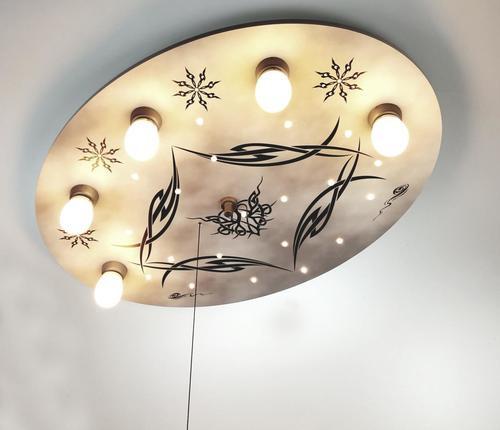 Kinderdeckenleuchte Gothic L: 74 cm mit Sternenhimmel - Design, Holz/Kunststoff (74/7/57cm) - Niermann