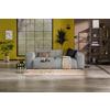 3-sitzer-sofa Hannah Hellgrau B: 247 Cm - Hellgrau/Schwarz, Design, Textil (247/75/104cm) - MID.YOU