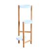 Blumenständer Bambus, Weiß, Braun, BxHxT: 28x70x34 cm - Braun/Weiß, Basics, Holz/Kunststoff (28/70/34cm) - Kesper
