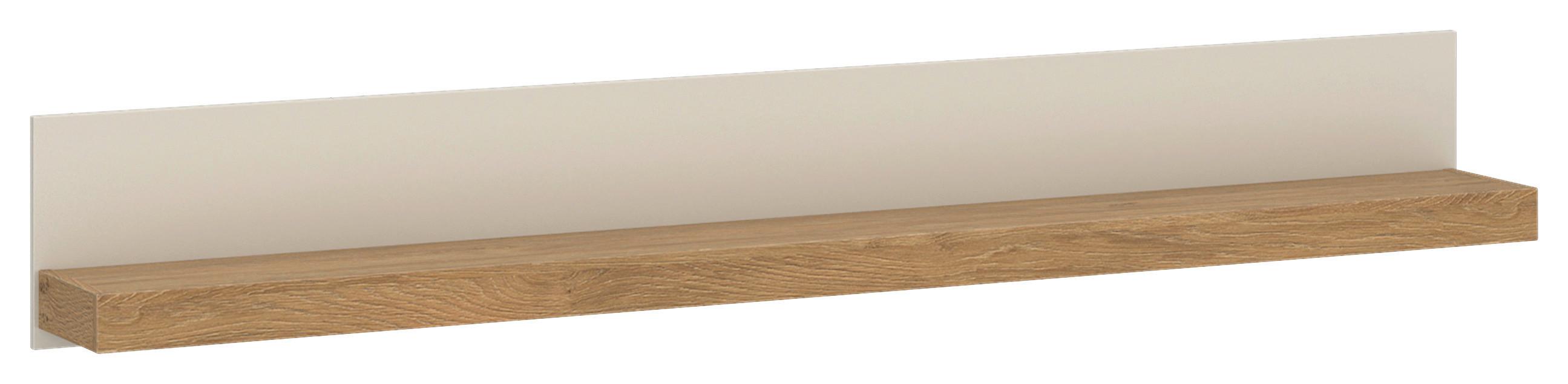 Wandregal NAXXAR Eichefarben/Kaschmir B: 194 cm - Kaschmir/Eichefarben, Trend, Holzwerkstoff (194/28/24,8cm)