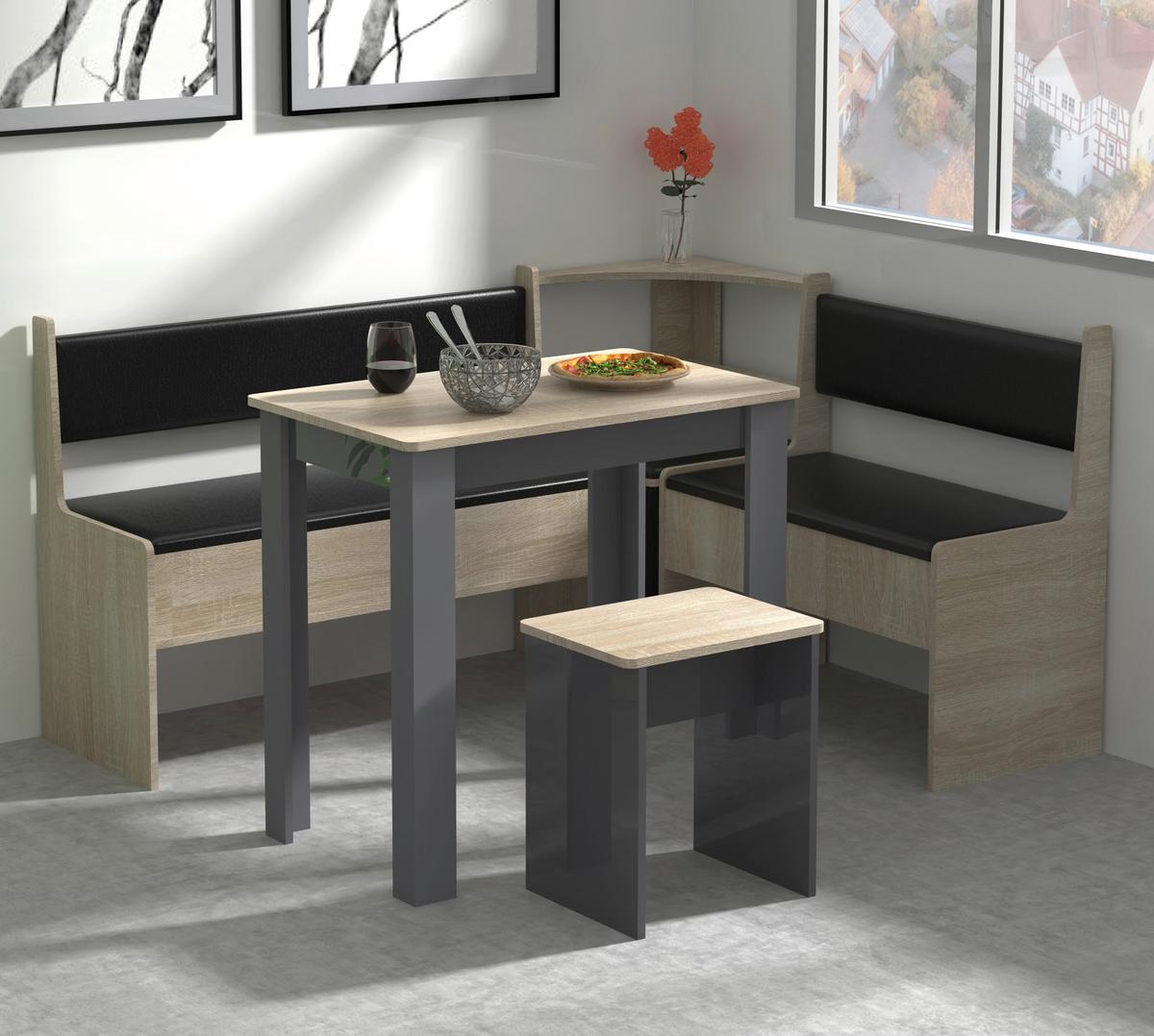 Eckbankgruppe Esal Anthrazit S: 153/115 cm - Anthrazit, MODERN, Holzwerkstoff (153/115cm) - MID.YOU