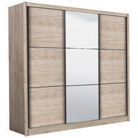 Tolóajtós Szekrény Navara 242/215,5 Cm - tölgyfa színű, Basics (242/215,5/60,5cm)