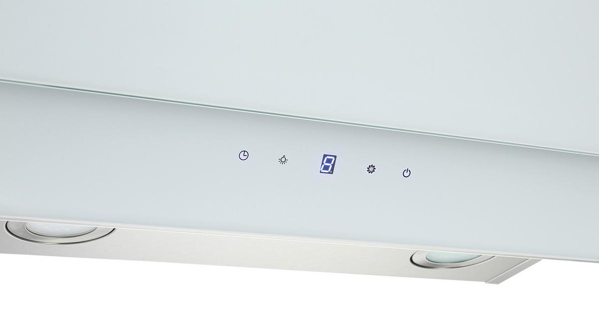 Dunstabzugshaube Respekta Selena 60 Cm - Weiß, Trend, Glas/Metall (60/74,3-112,3/31,3cm) - Respekta