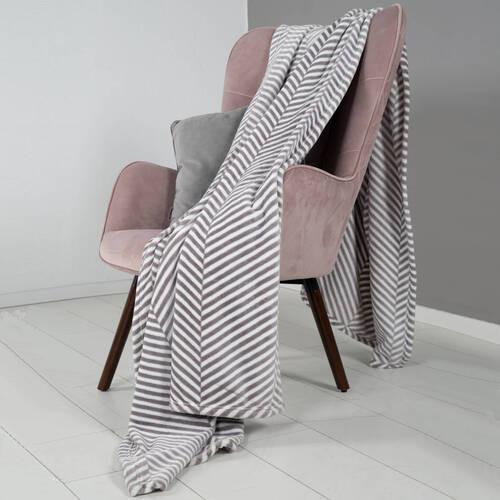 Kuscheldecke Jackie Grau/ Weiß 150x220 cm - Weiß/Grau, Basics, Textil (150/220cm) - Playboy