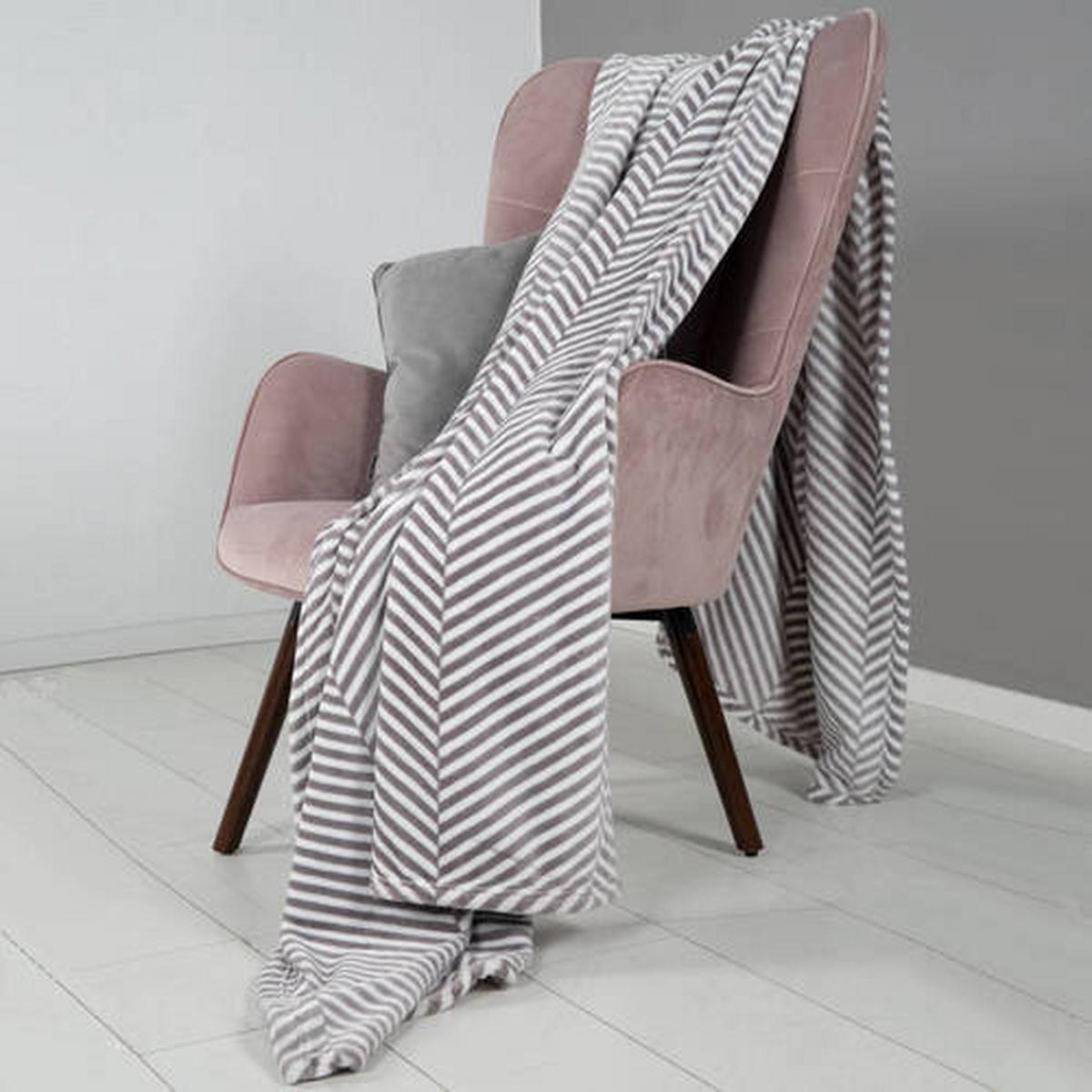 Kuscheldecke Jackie Grau/ Weiß 150x220 cm - Weiß/Grau, Basics, Textil (150/220cm) - Playboy