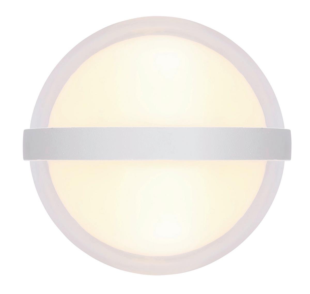 Außenwandleuchte 34157w - Klar/Opal, Basics, Kunststoff/Metall (10,5/13/11cm) - Globo