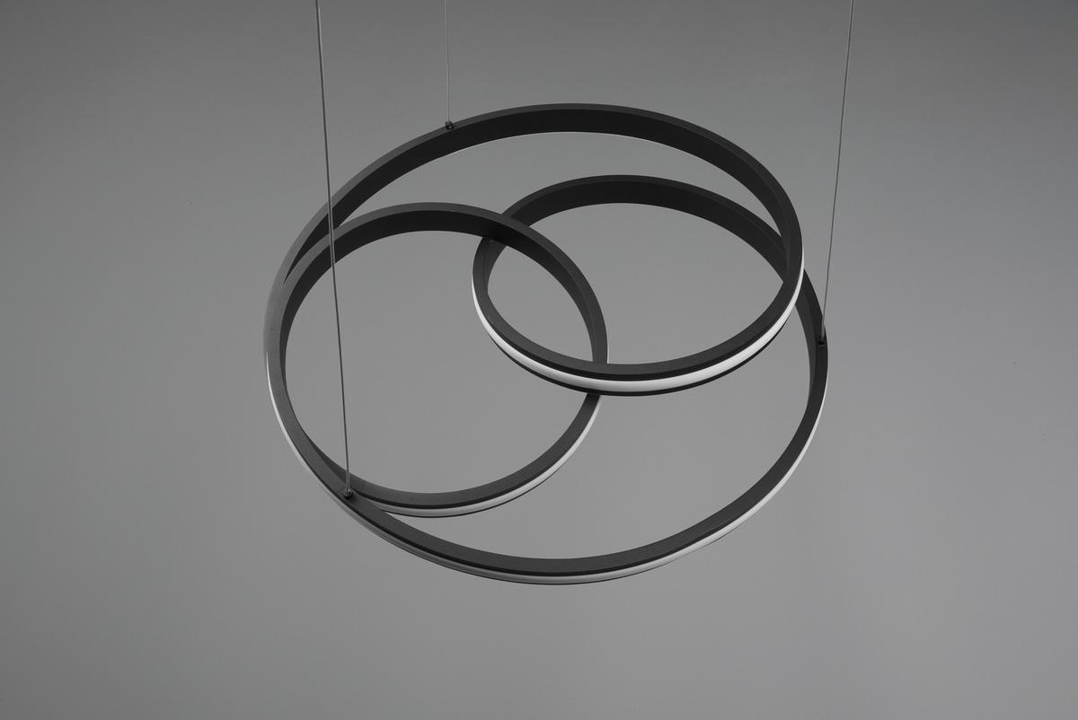 Led-hängeleuchte Nuria H: 150 Cm 1-Flammig Dimmbar - Schwarz, Basics, Metall (60/150cm) - Trio Leuchten